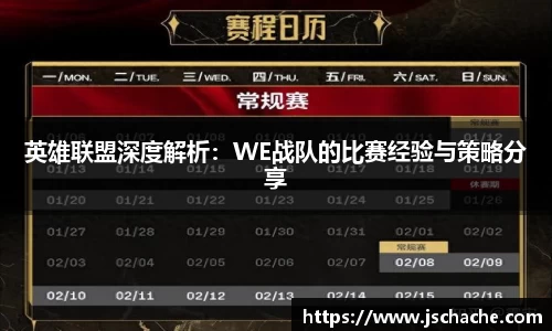 英雄联盟深度解析：WE战队的比赛经验与策略分享