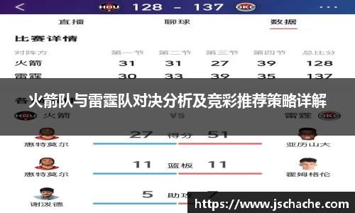 火箭队与雷霆队对决分析及竞彩推荐策略详解